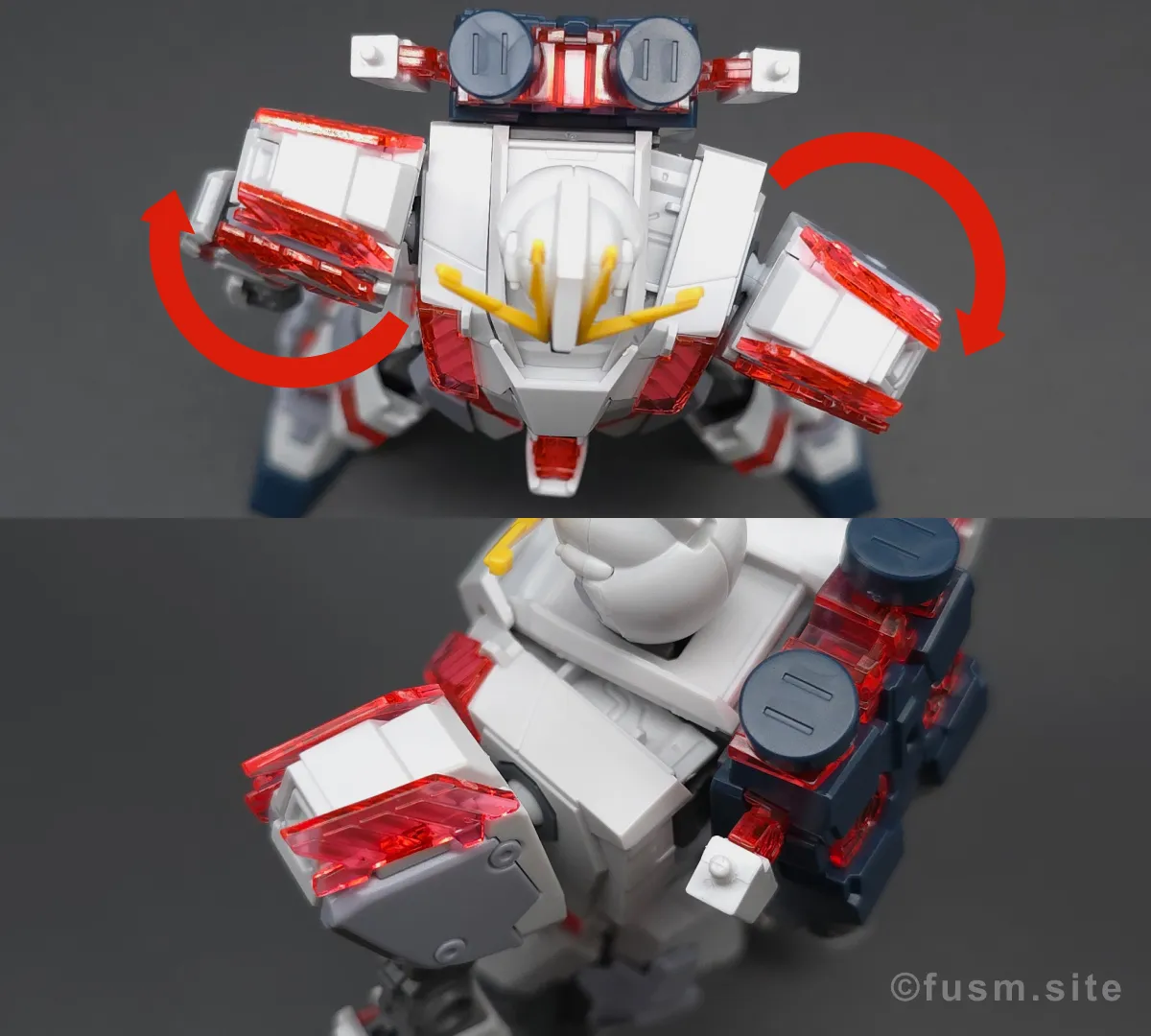 【レビュー】HGUC ナラティブガンダム C装備 肩ディテール 02