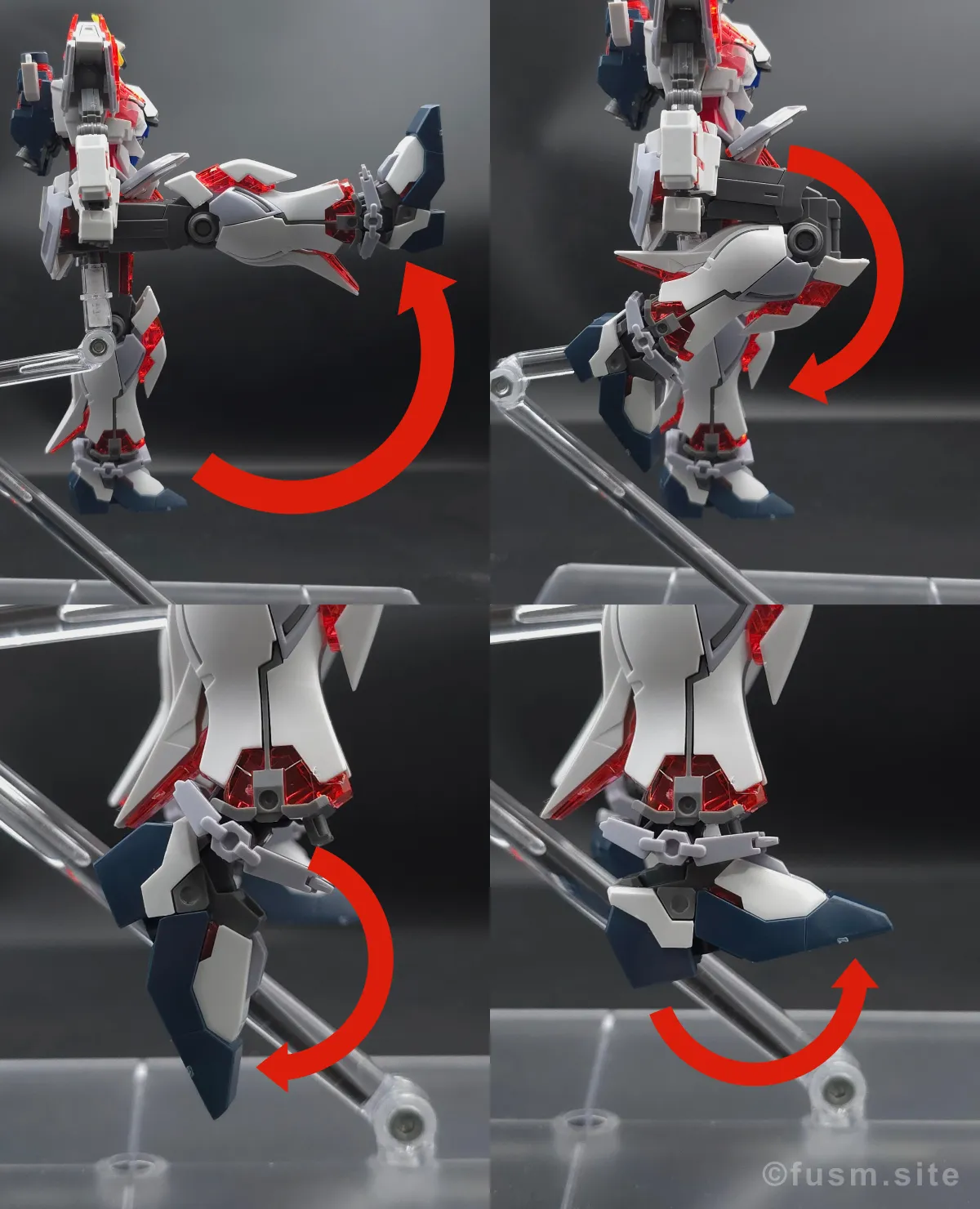 【レビュー】HGUC ナラティブガンダム C装備 脚部ディテール 可動域 02