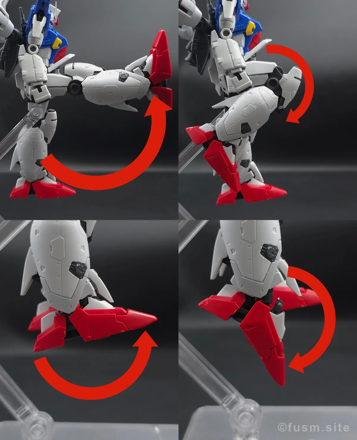 【レビュー】RG RX-78GP01Fb ガンダム試作1号機フルバーニアン 脚部ディテール 可動域 01