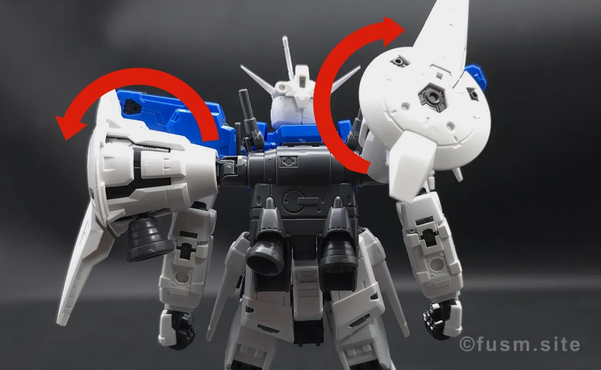 【レビュー】RG RX-78GP01Fb ガンダム試作1号機フルバーニアン バックパックレビュー 可動域 03