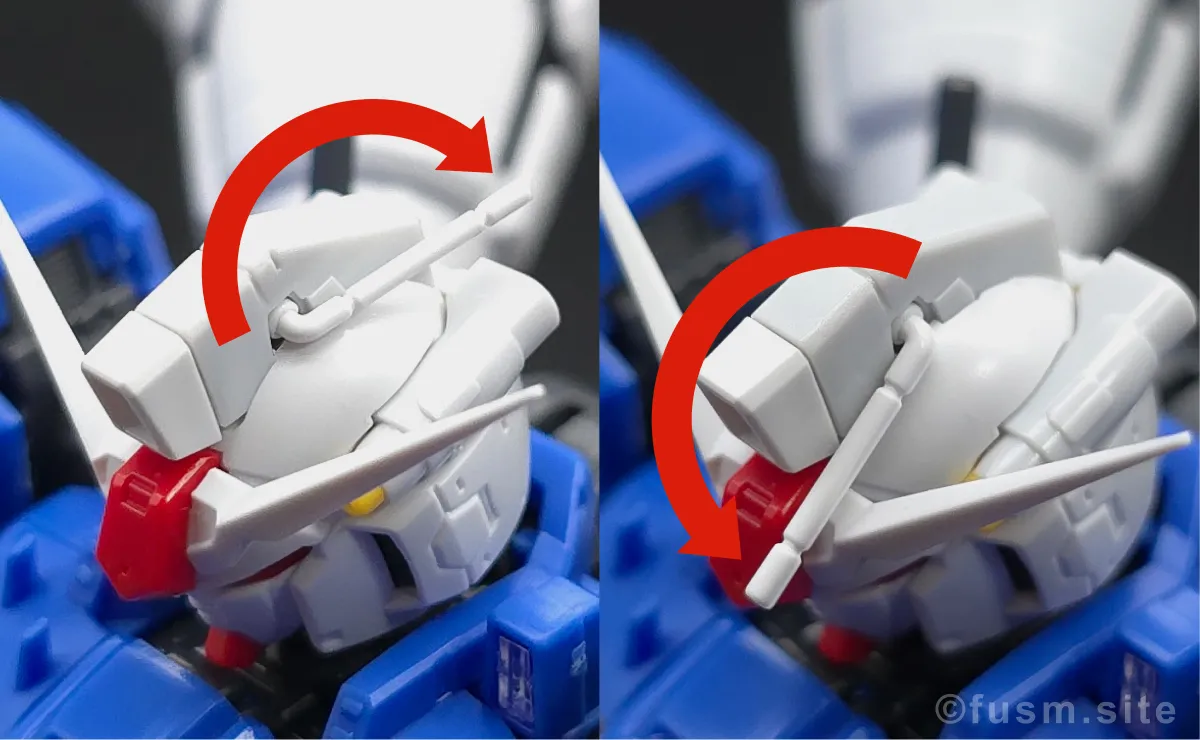 【レビュー】RG RX-78GP01Fb ガンダム試作1号機フルバーニアン 頭部ディテール 可動域 02