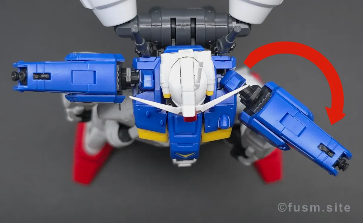 【レビュー】RG RX-78GP01Fb ガンダム試作1号機フルバーニアン 肩ディテール 可動域 03