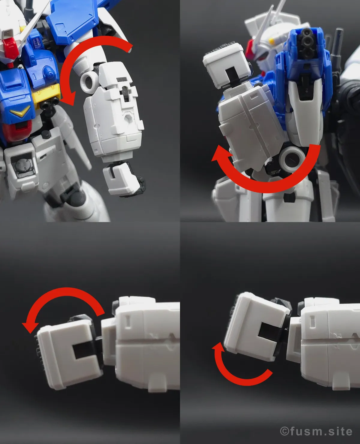 【レビュー】RG RX-78GP01Fb ガンダム試作1号機フルバーニアン 腕部ディテール 可動域 01