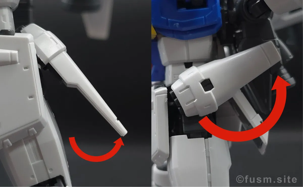 【レビュー】RG RX-78GP01Fb ガンダム試作1号機フルバーニアン 胴体ディテール 可動域 02