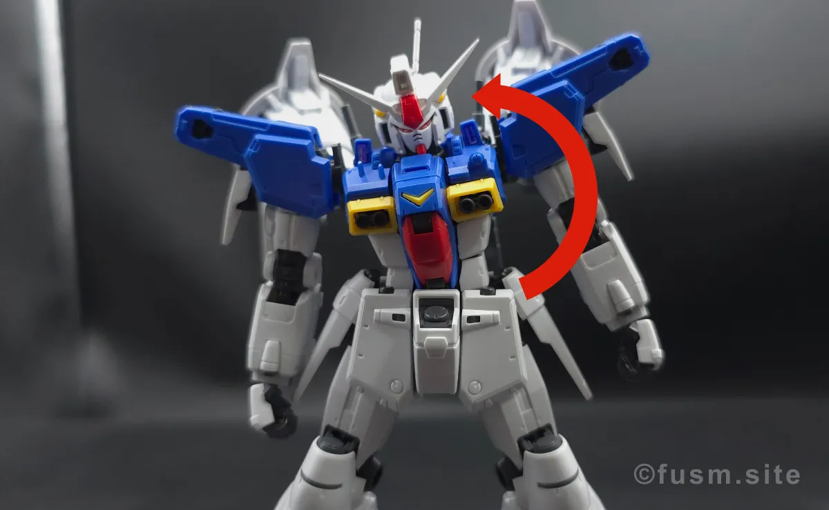 【レビュー】RG RX-78GP01Fb ガンダム試作1号機フルバーニアン 胴体ディテール 可動域 03