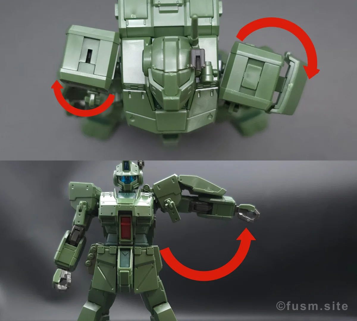 HG ジム・スパルタン レビュー 肩ディテール 可動域 02