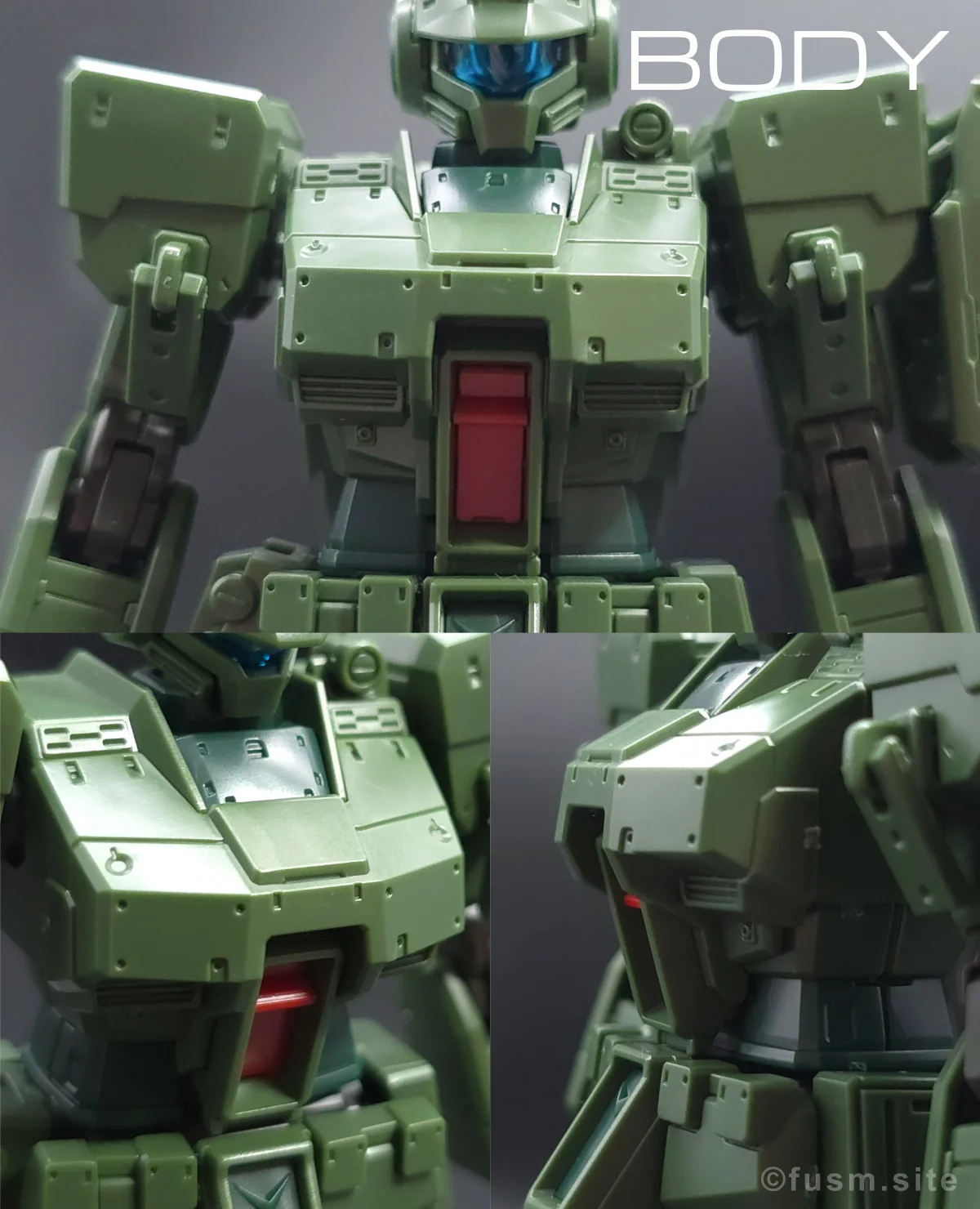 HG ジム・スパルタン レビュー 胴体ディテール 01