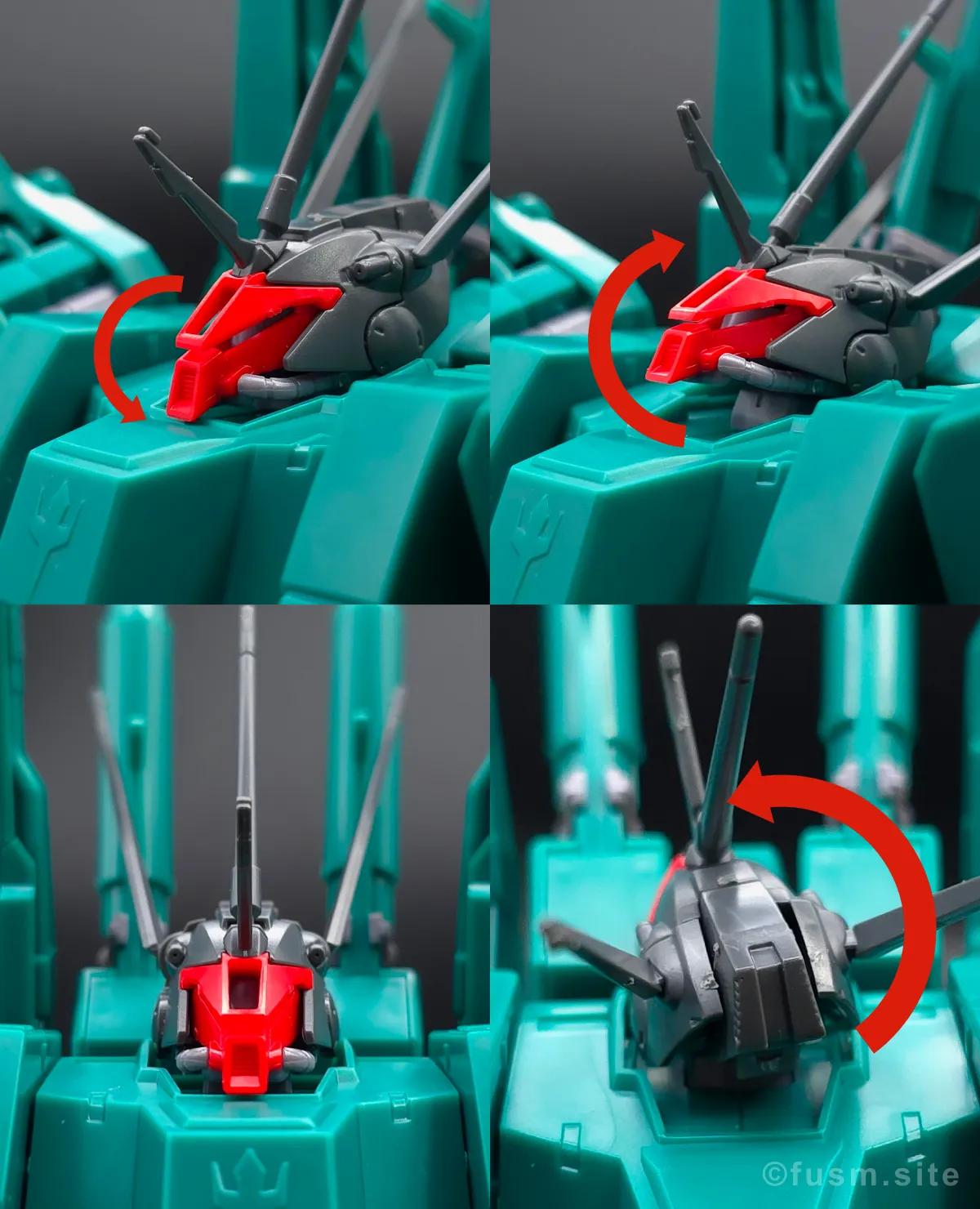 HGUC ドーベン・ウルフ レビュー 頭部ディテール 可動域 01