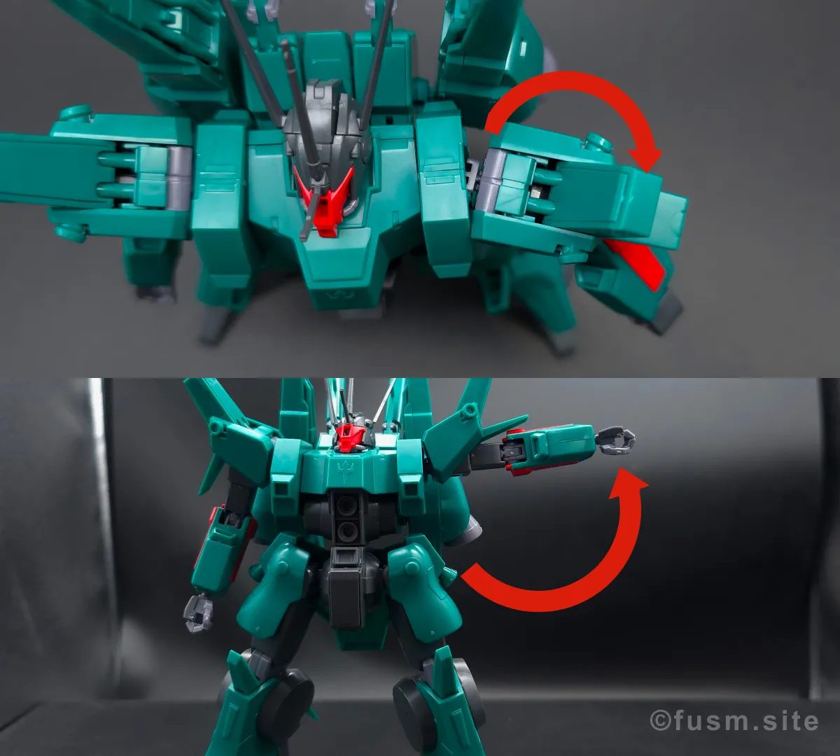 HGUC ドーベン・ウルフ レビュー 肩ディテール 可動域 02