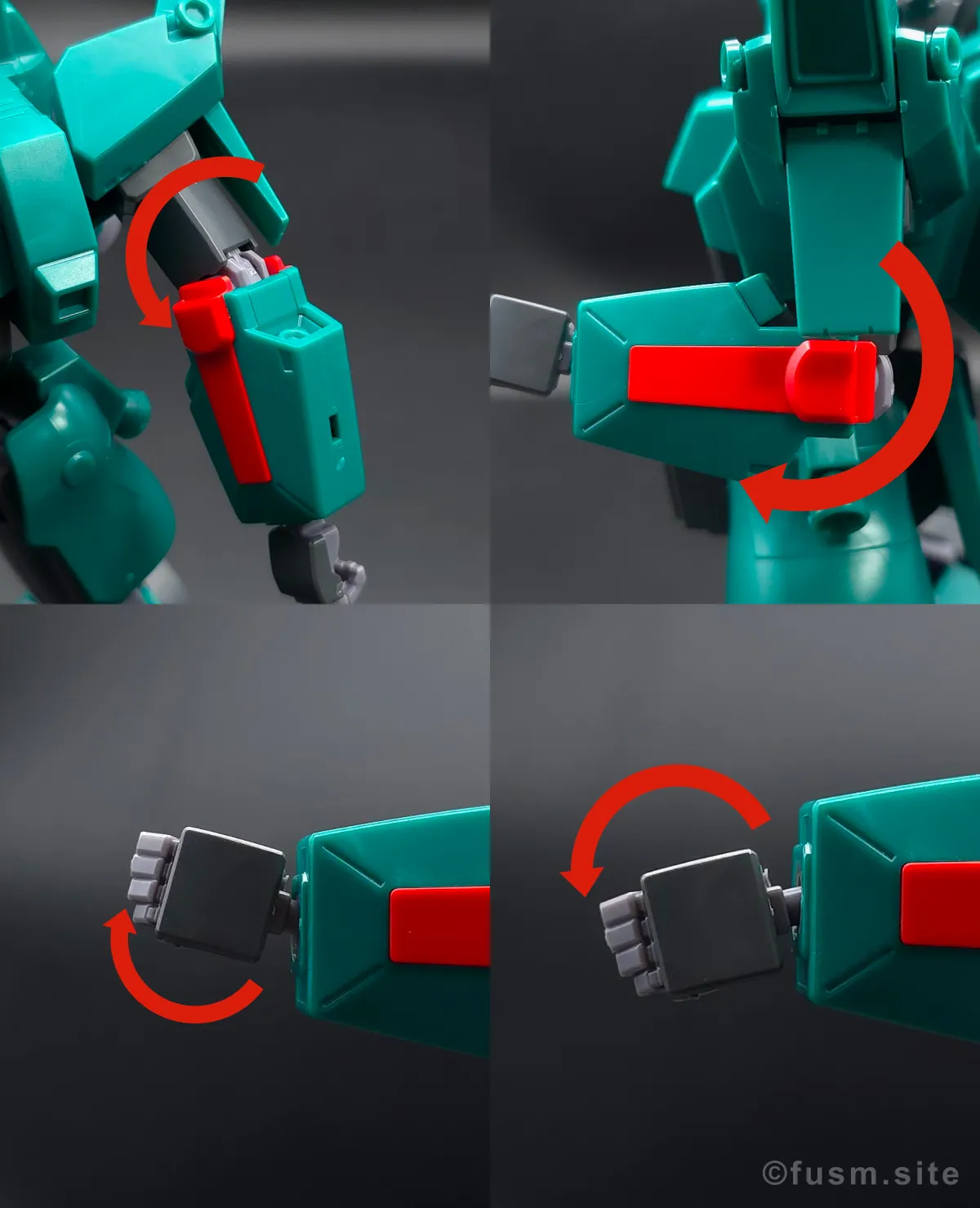 HGUC ドーベン・ウルフ レビュー 腕部ディテール 可動域 01