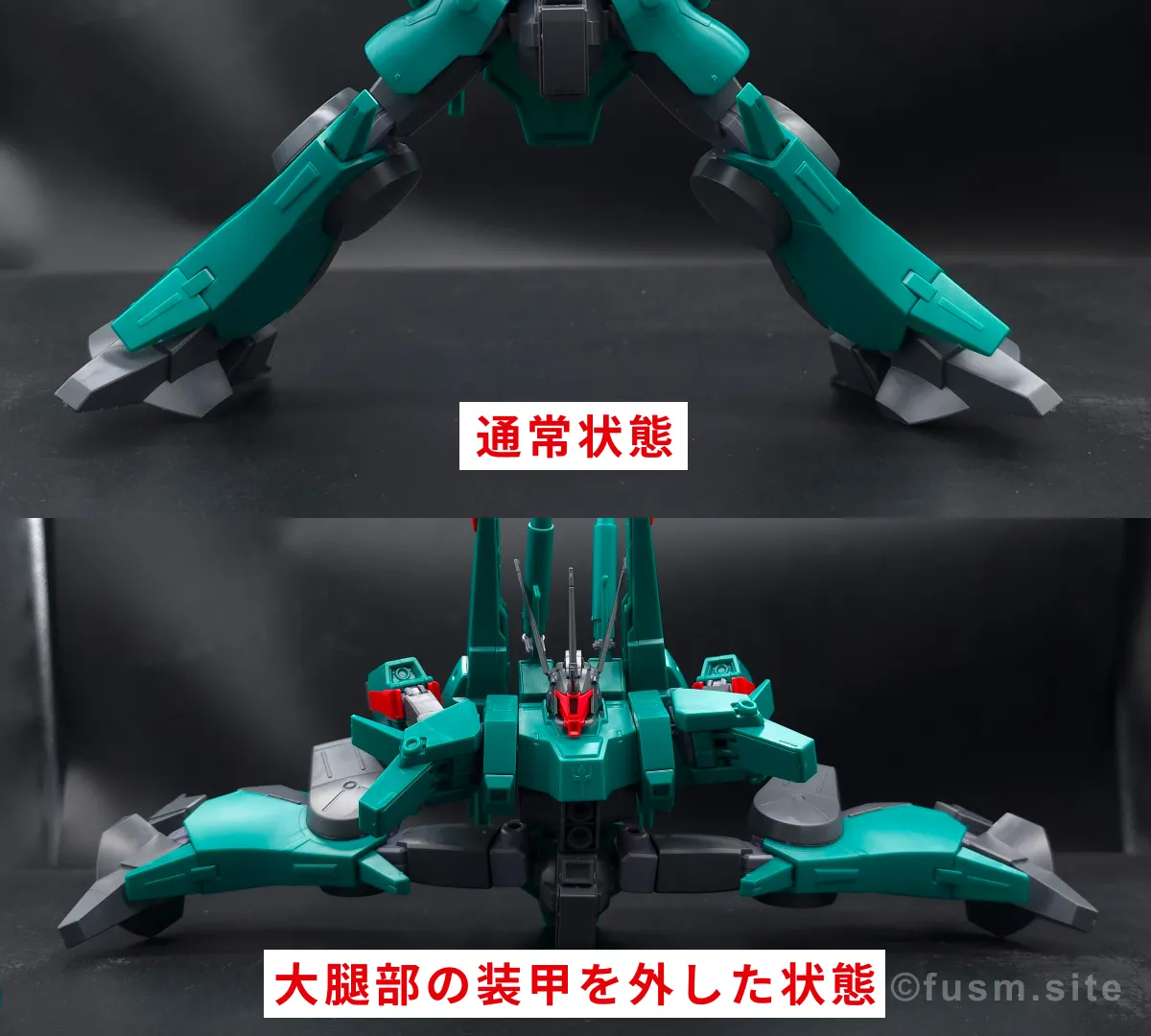 HGUC ドーベン・ウルフ レビュー 胴体ディテール 可動域 02