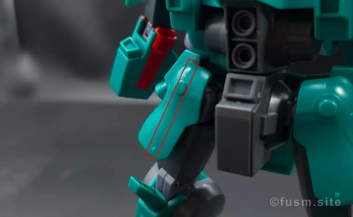 HGUC ドーベン・ウルフ レビュー 胴体ディテール 合わせ目 01