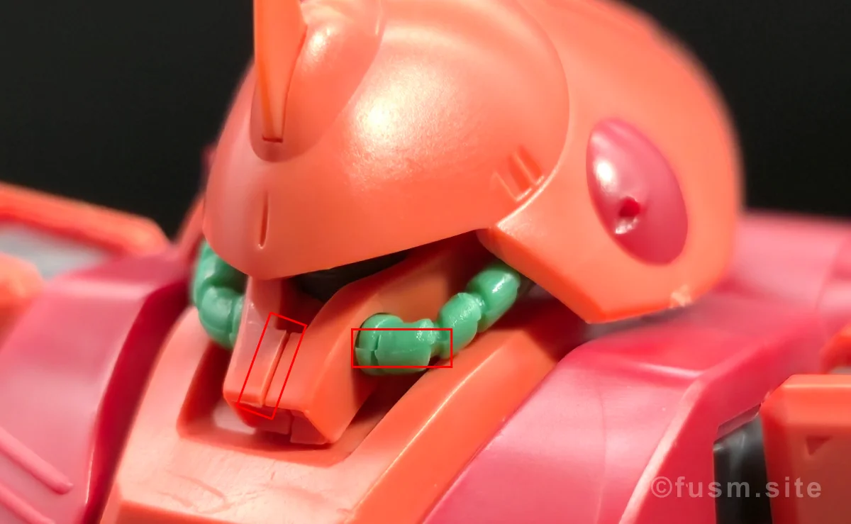 HGUC マラサイ レビュー 頭部ディテール 04