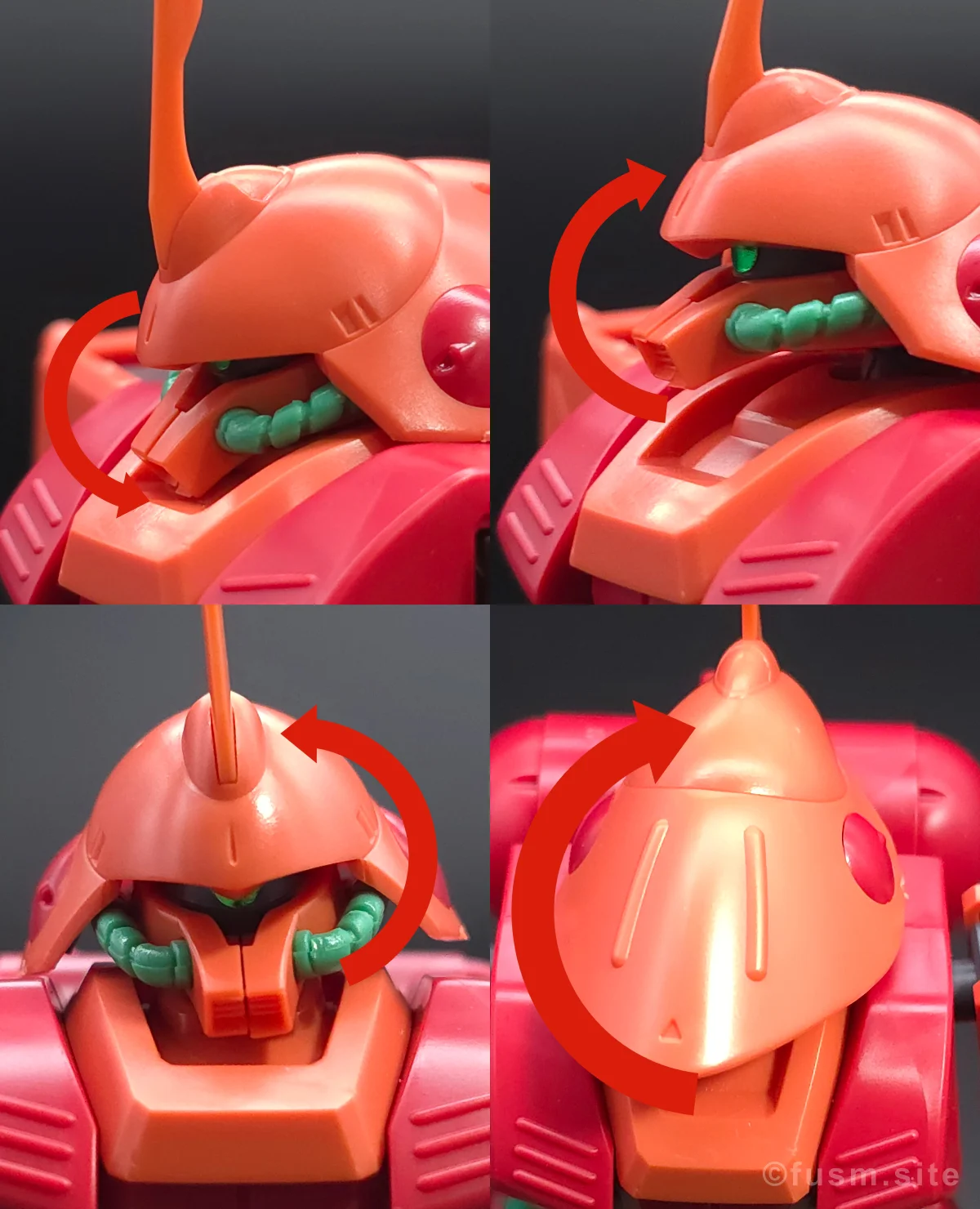 HGUC マラサイ レビュー 頭部ディテール 可動域 01
