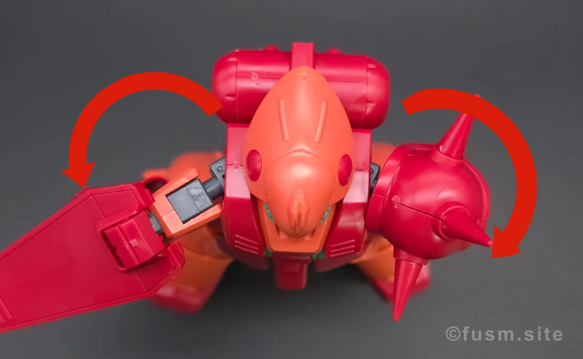 HGUC マラサイ レビュー 肩ディテール 可動域 02