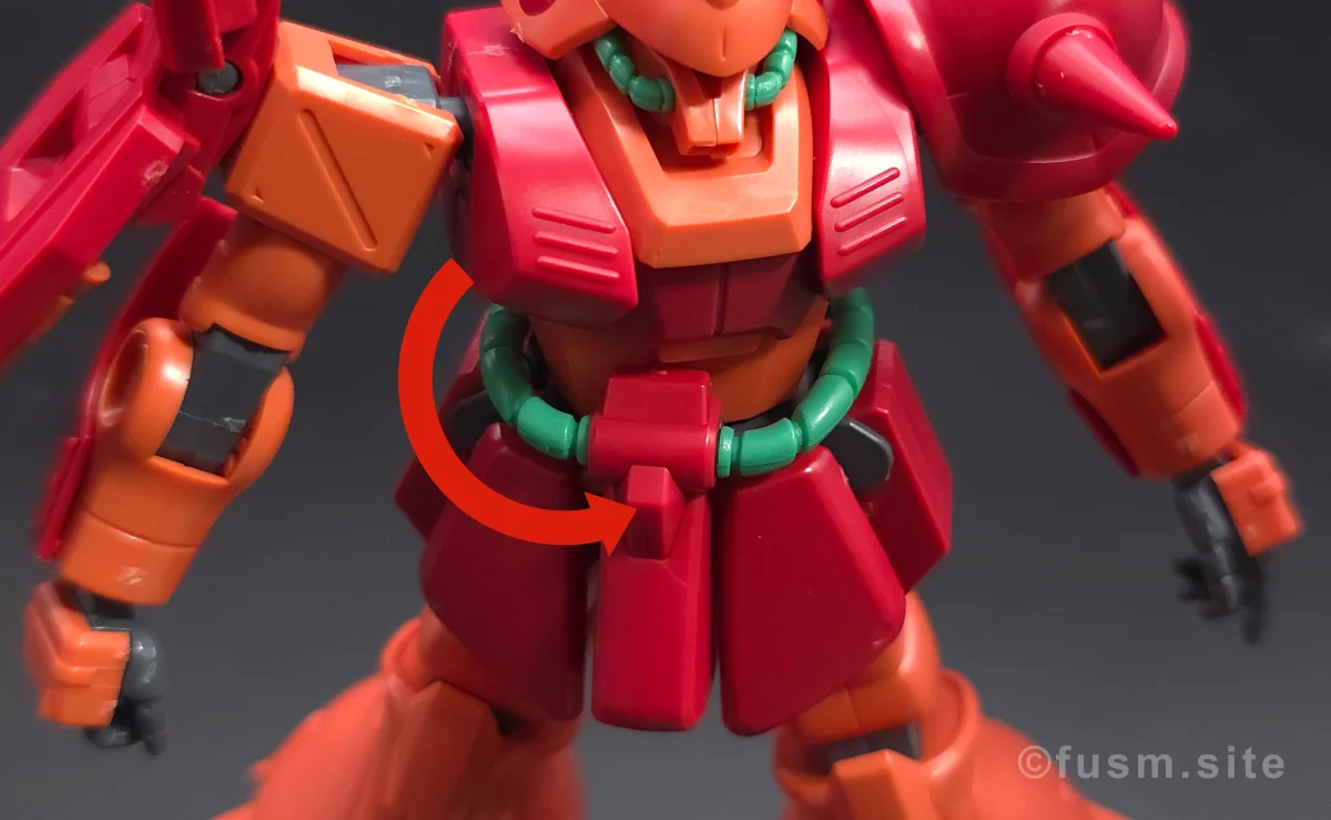 HGUC マラサイ レビュー 胴体ディテール 可動域 02