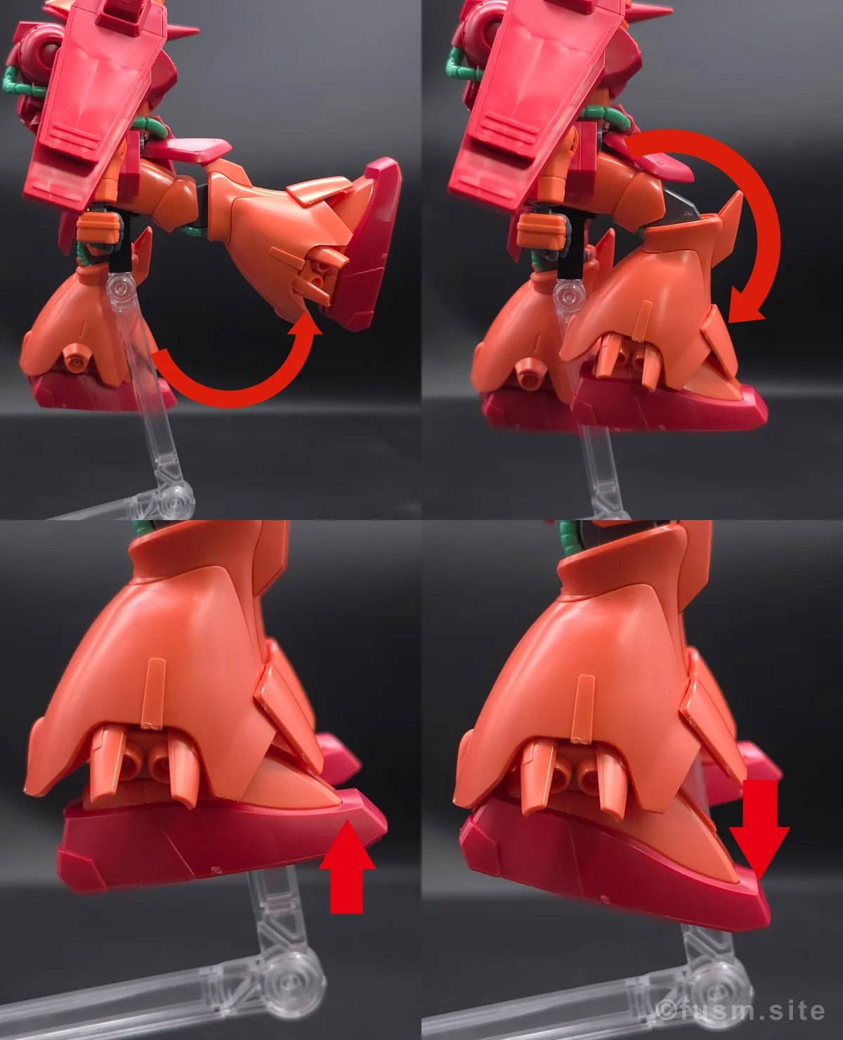 HGUC マラサイ レビュー 脚部ディテール 可動域 01