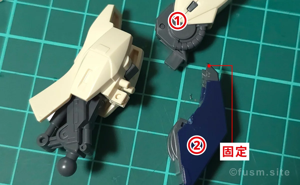 HGUC MSA-003 ネモ(ユニコーンデザートカラーVer.) レビュー パーツ・構造・組み立て 10