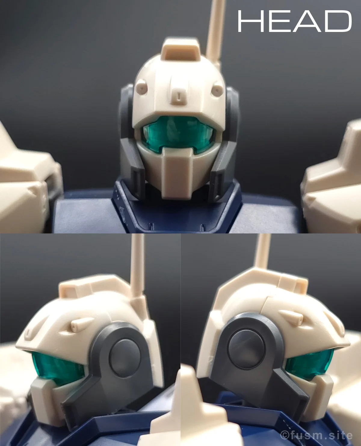 HGUC MSA-003 ネモ(ユニコーンデザートカラーVer.) レビュー 頭部ディテール 01