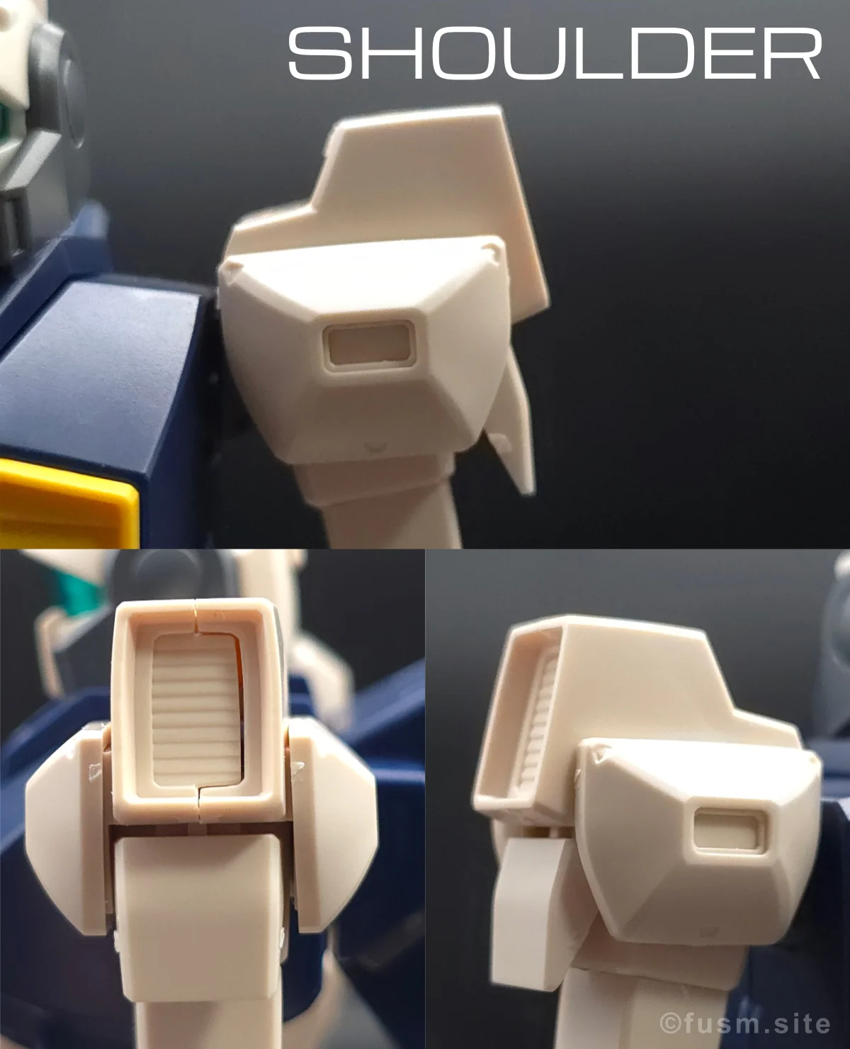 HGUC MSA-003 ネモ(ユニコーンデザートカラーVer.) レビュー 肩ディテール 01