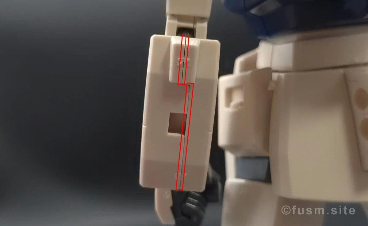 HGUC MSA-003 ネモ(ユニコーンデザートカラーVer.) レビュー 腕部ディテール 合わせ目 01