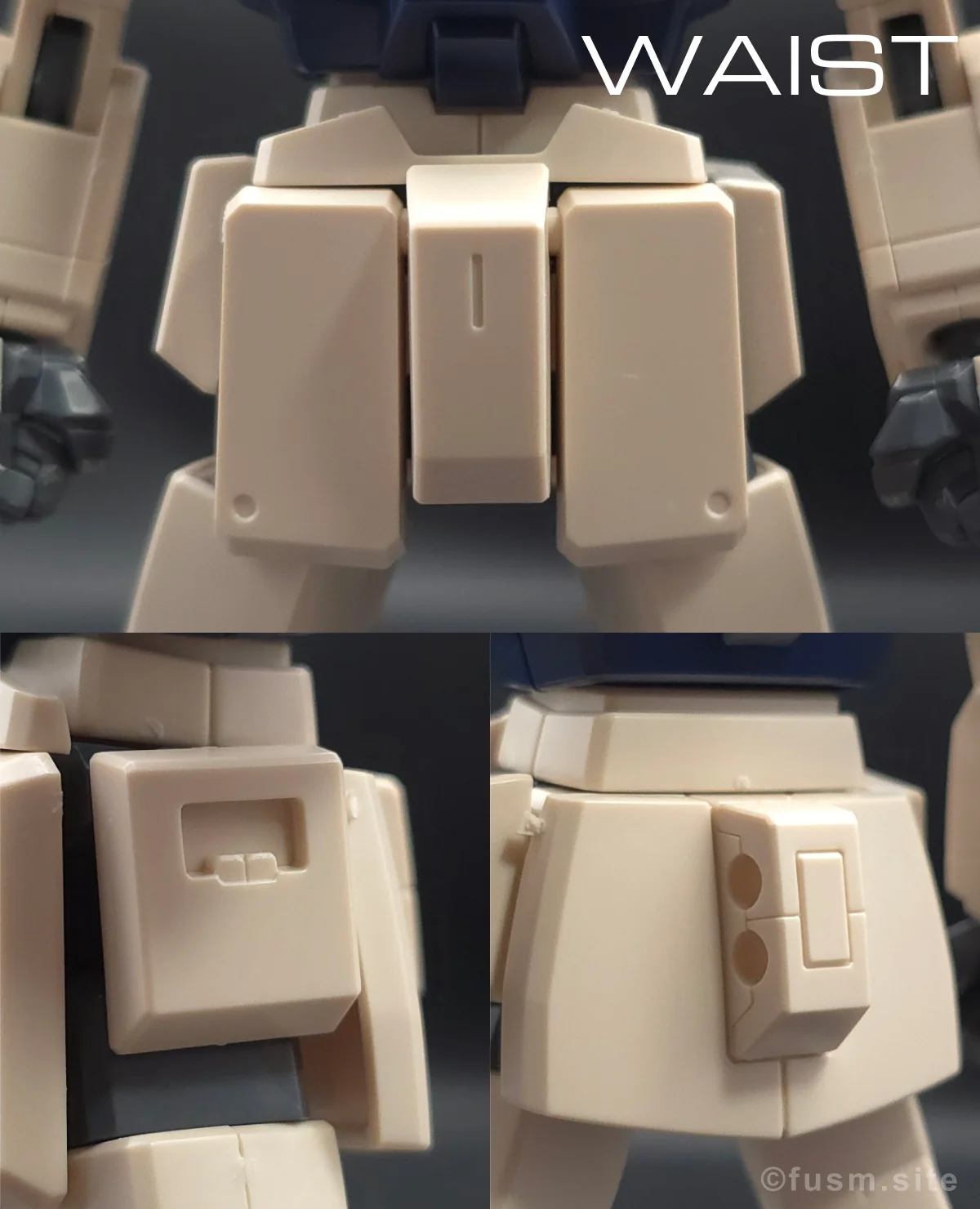 HGUC MSA-003 ネモ(ユニコーンデザートカラーVer.) レビュー 胴体ディテール 04