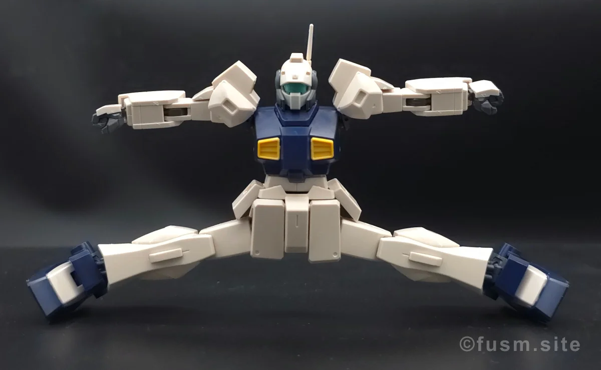 HGUC MSA-003 ネモ(ユニコーンデザートカラーVer.) レビュー 胴体ディテール 可動域 03