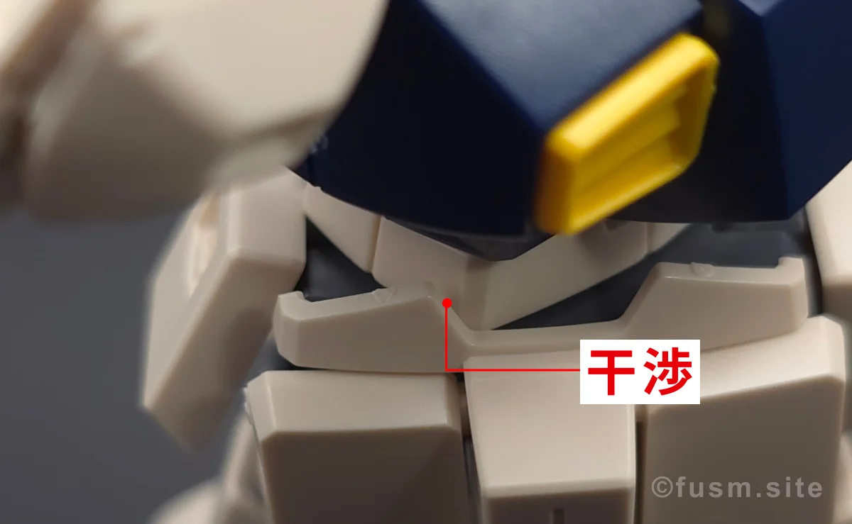 HGUC MSA-003 ネモ(ユニコーンデザートカラーVer.) レビュー 胴体ディテール 可動域 1