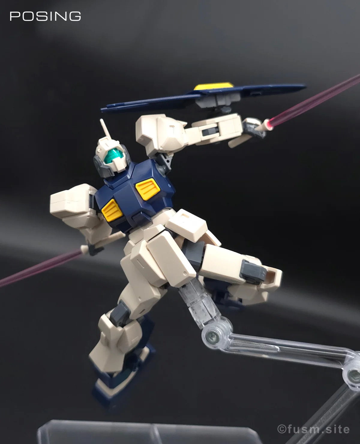 HGUC MSA-003 ネモ(ユニコーンデザートカラーVer.) レビュー ポージング 13