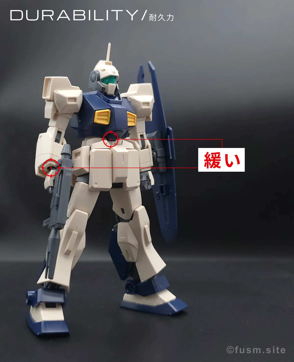 HGUC MSA-003 ネモ(ユニコーンデザートカラーVer.) レビュー 耐久力が弱い箇所 01