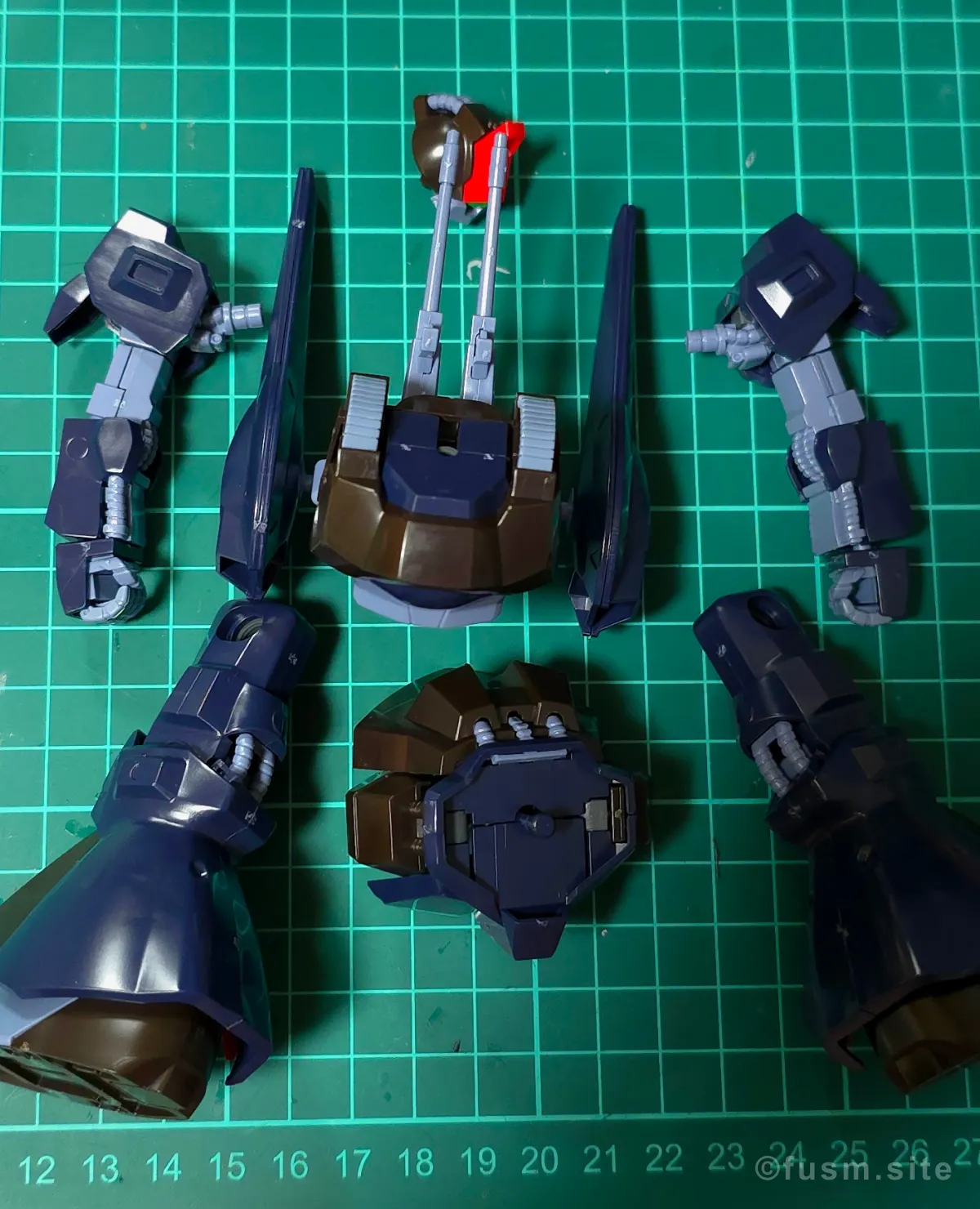 HGUC リックディアス(黒) レビュー パーツ・構造・組み立て 14