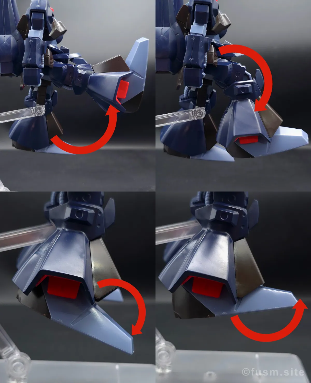 HGUC リックディアス(黒) レビュー 脚部ディテール 可動域 01