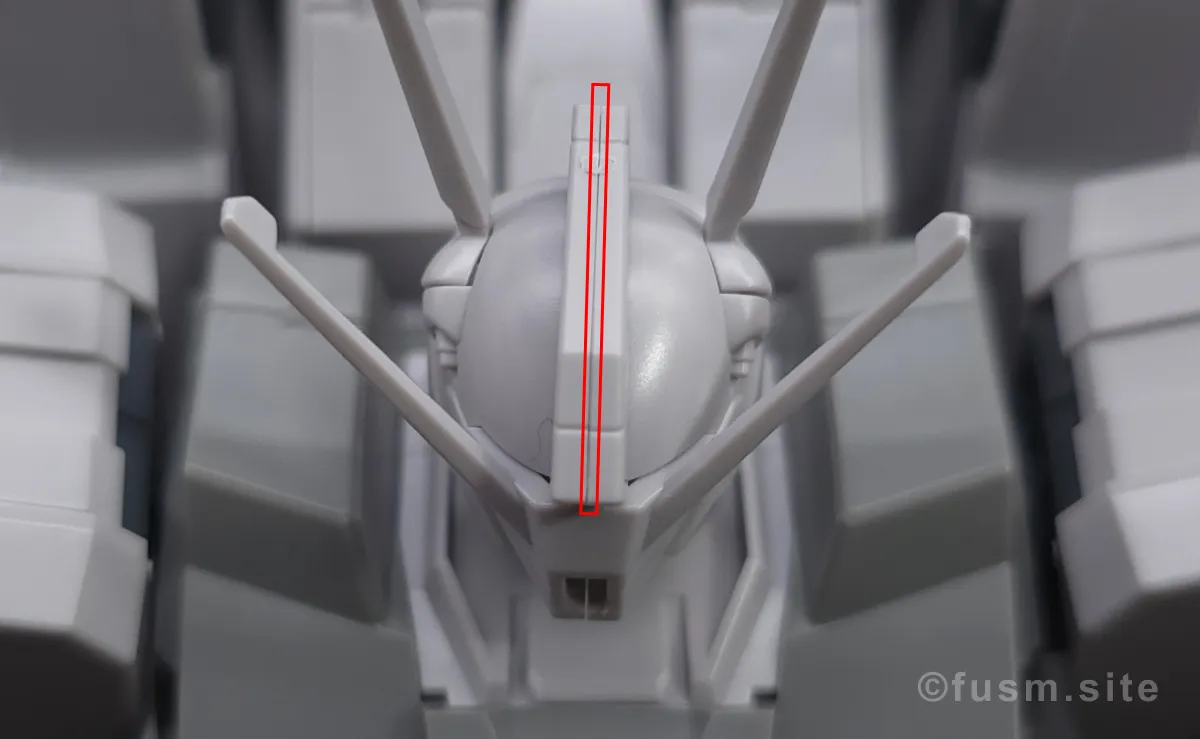 HGUC シルヴァ・バレト レビュー 頭部ディテール 合わせ目 01