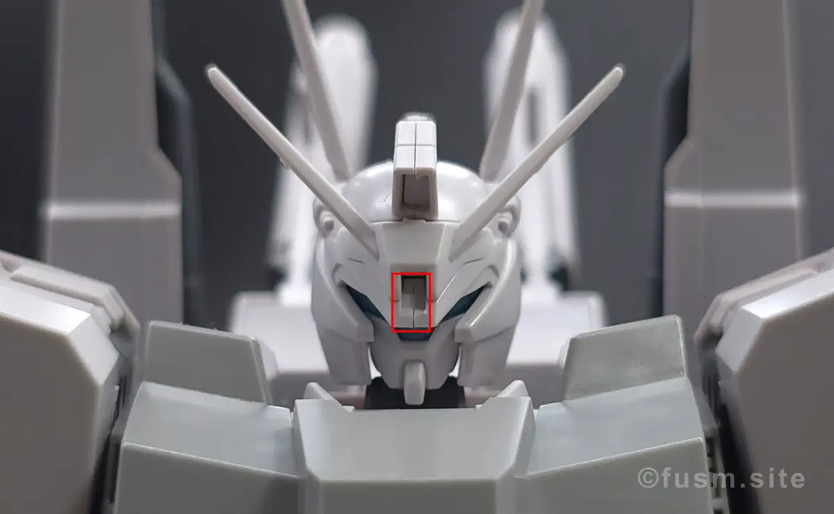 HGUC シルヴァ・バレト レビュー 頭部ディテール 合わせ目 02