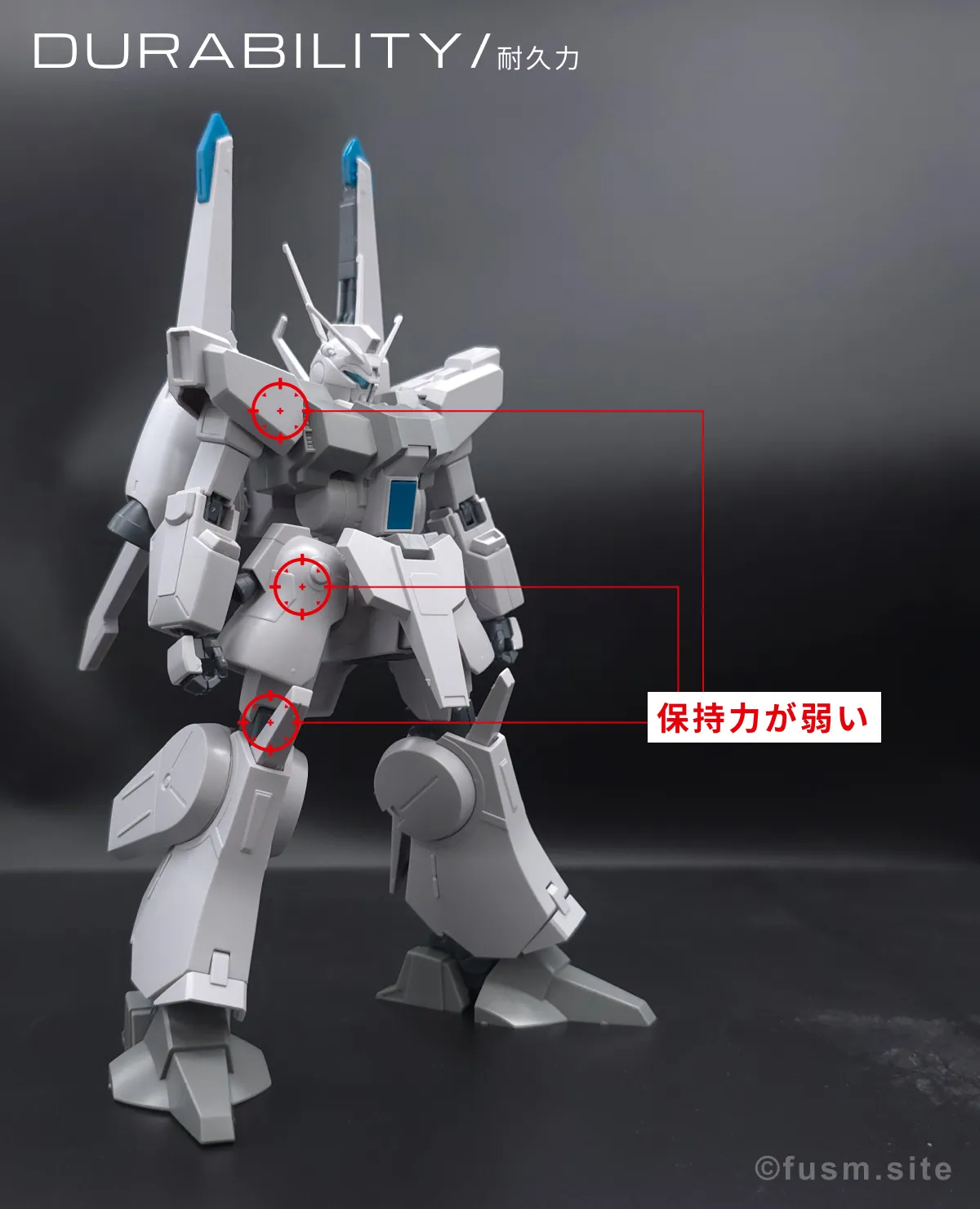 HGUC シルヴァ・バレト レビュー 耐久力が弱い箇所 01