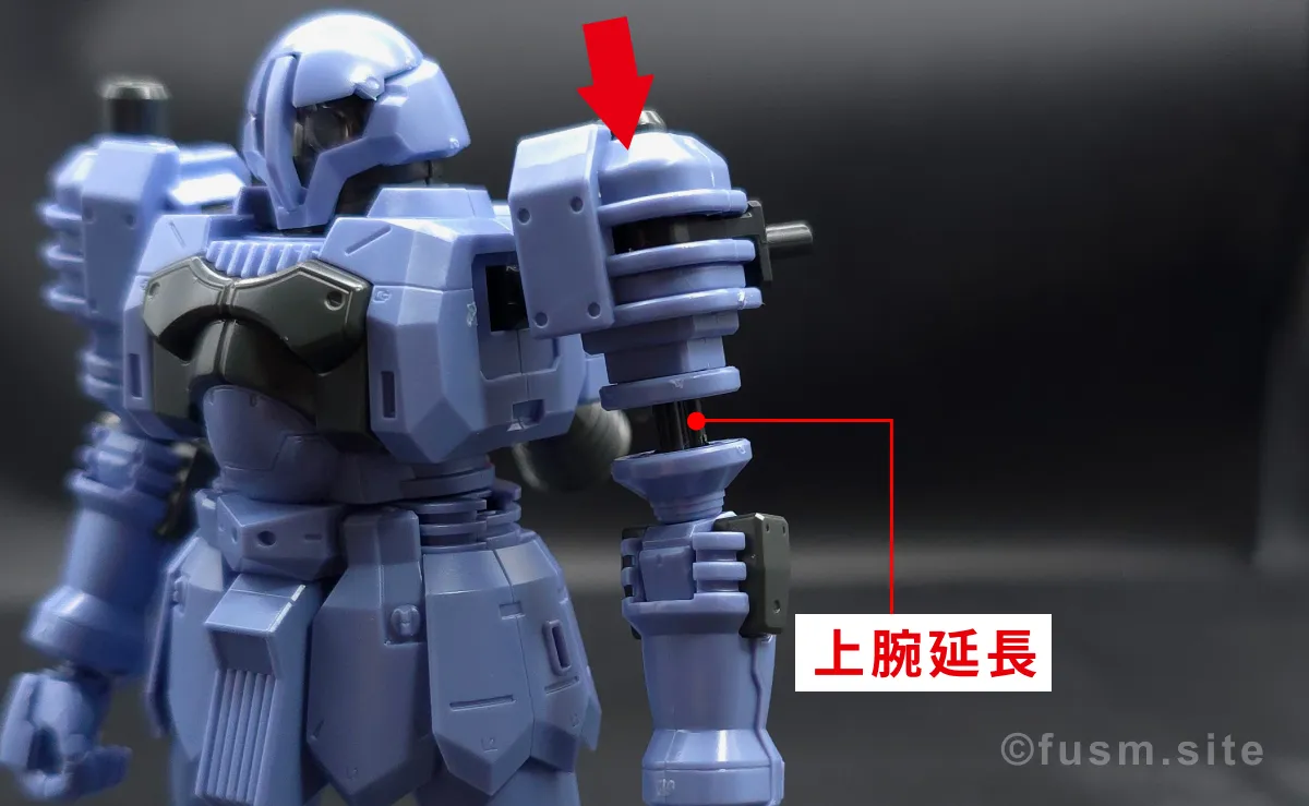 HGUC ヅダ レビュー 腕部ディテール ギミック 01