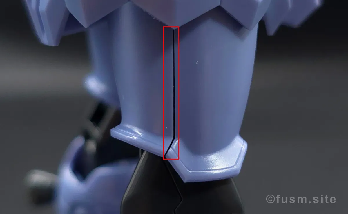 HGUC ヅダ レビュー 脚部ディテール 合わせ目 01