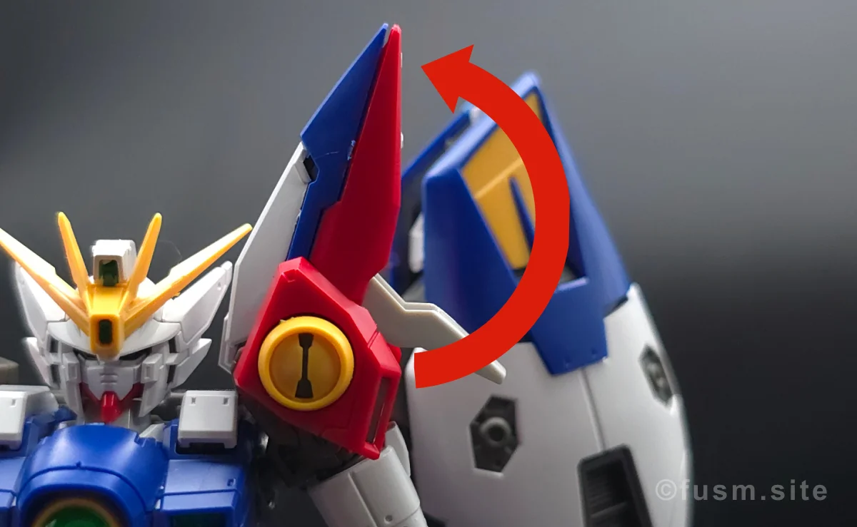 RG ウイングガンダムゼロ レビュー 肩ディテール 可動域 02