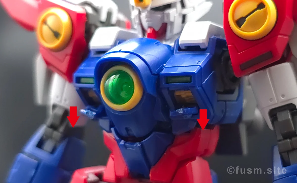 RG ウイングガンダムゼロ レビュー 胴体ディテール 00