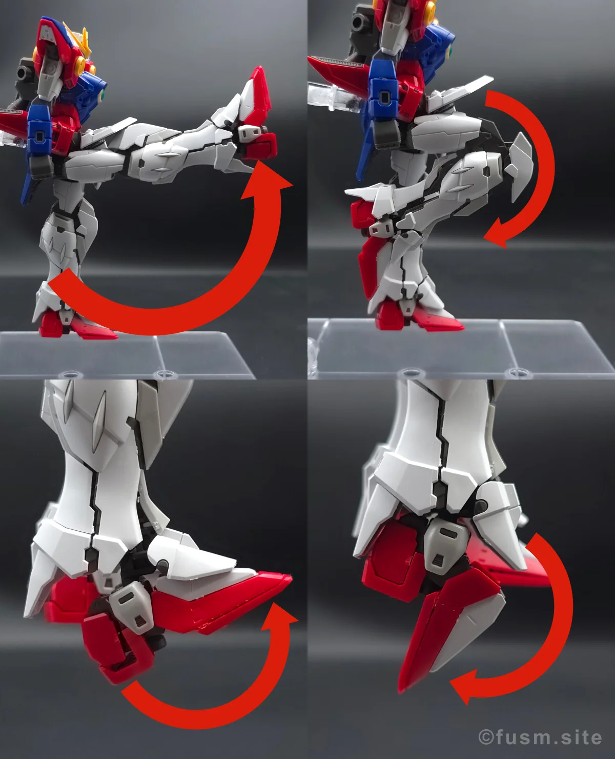 RG ウイングガンダムゼロ レビュー 脚部ディテール 可動域 02