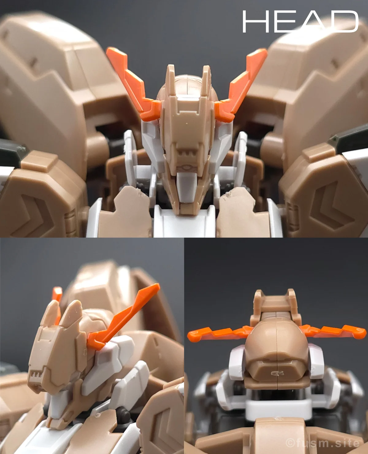 HG ガンダムグシオン リベイクフルシティ レビュー 頭部ディテール 01