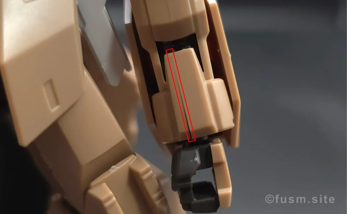 HG ガンダムグシオン リベイクフルシティ レビュー 腕部ディテール 合わせ目