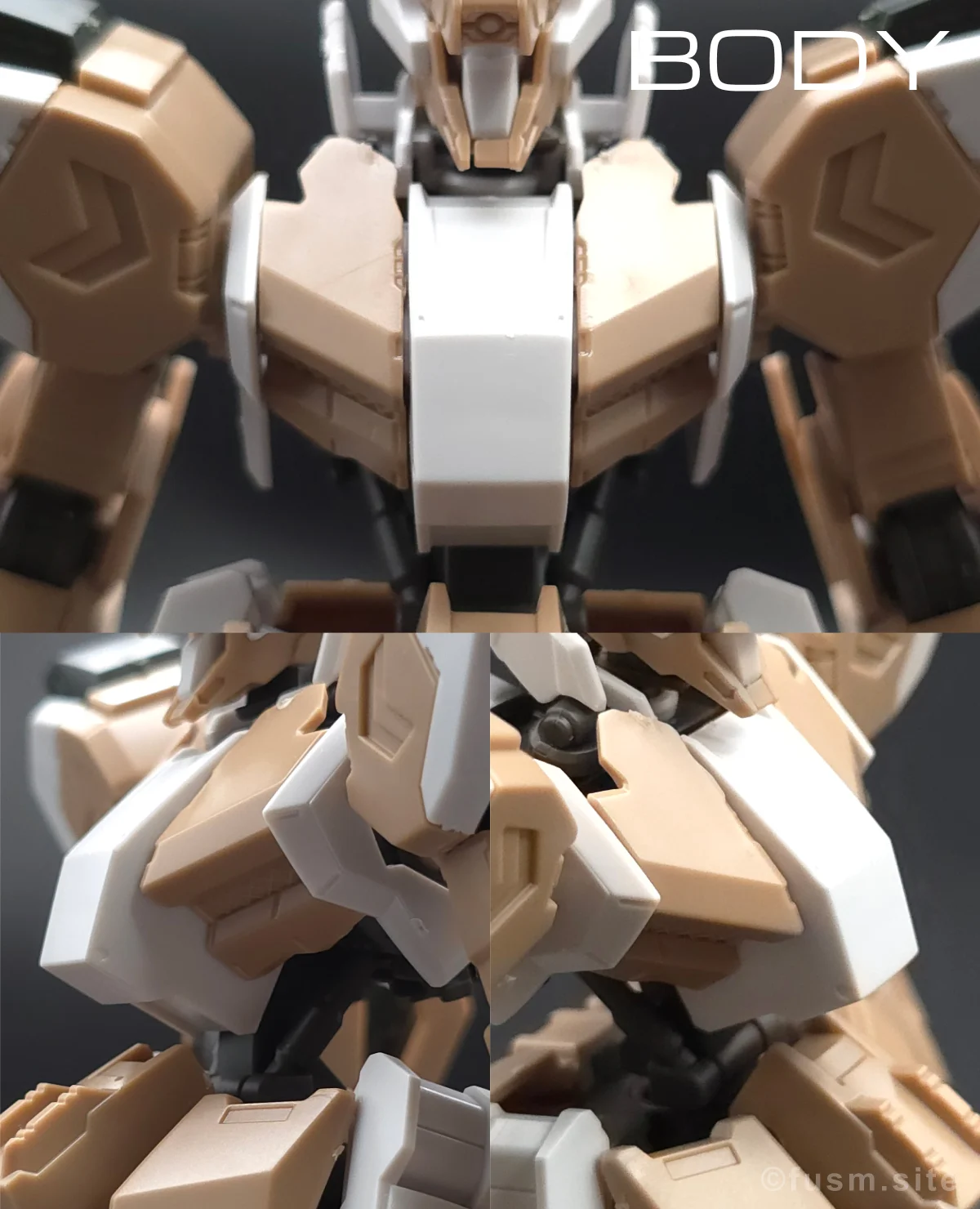 HG ガンダムグシオン リベイクフルシティ レビュー 胴体ディテール 01