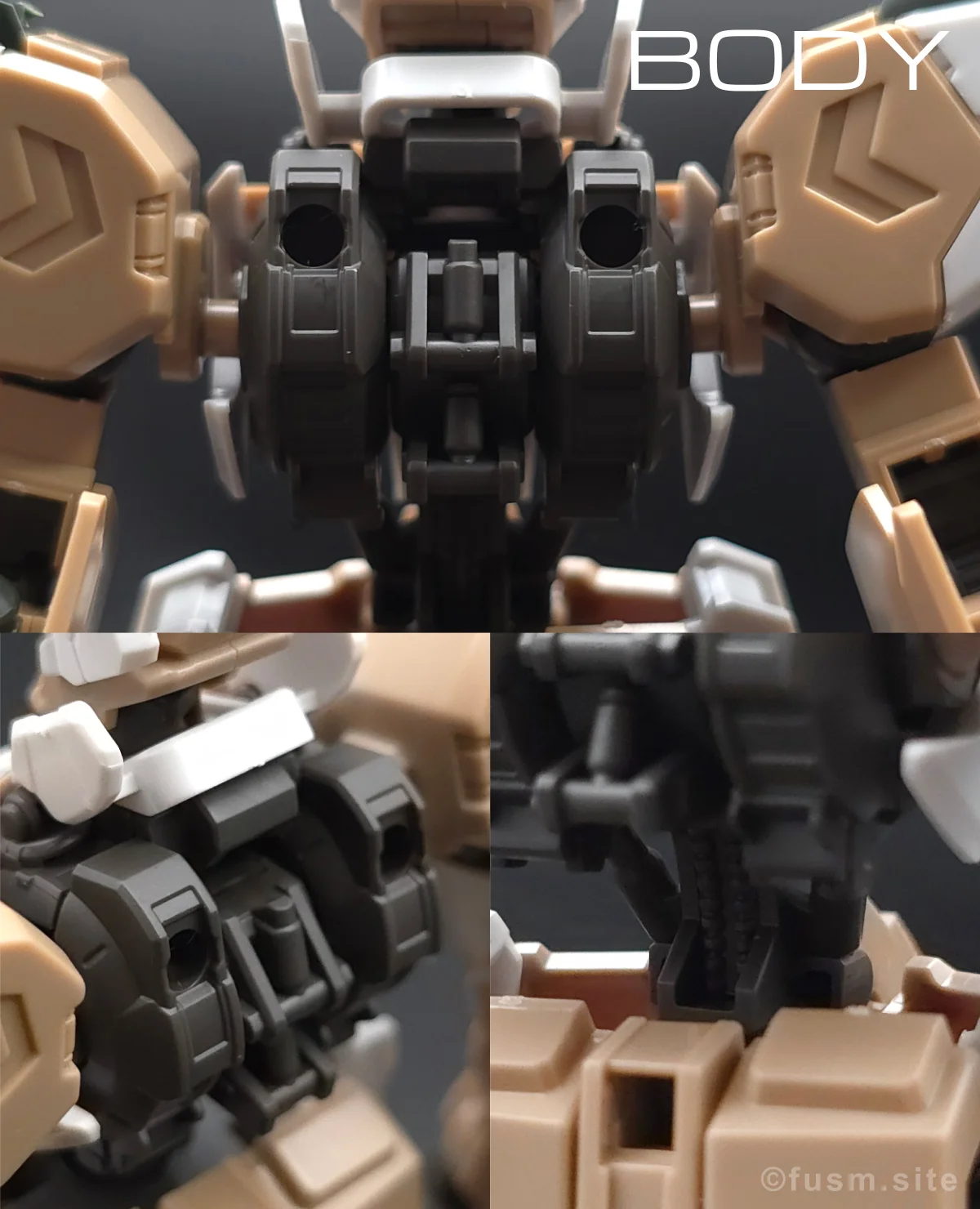 HG ガンダムグシオン リベイクフルシティ レビュー 胴体ディテール 03
