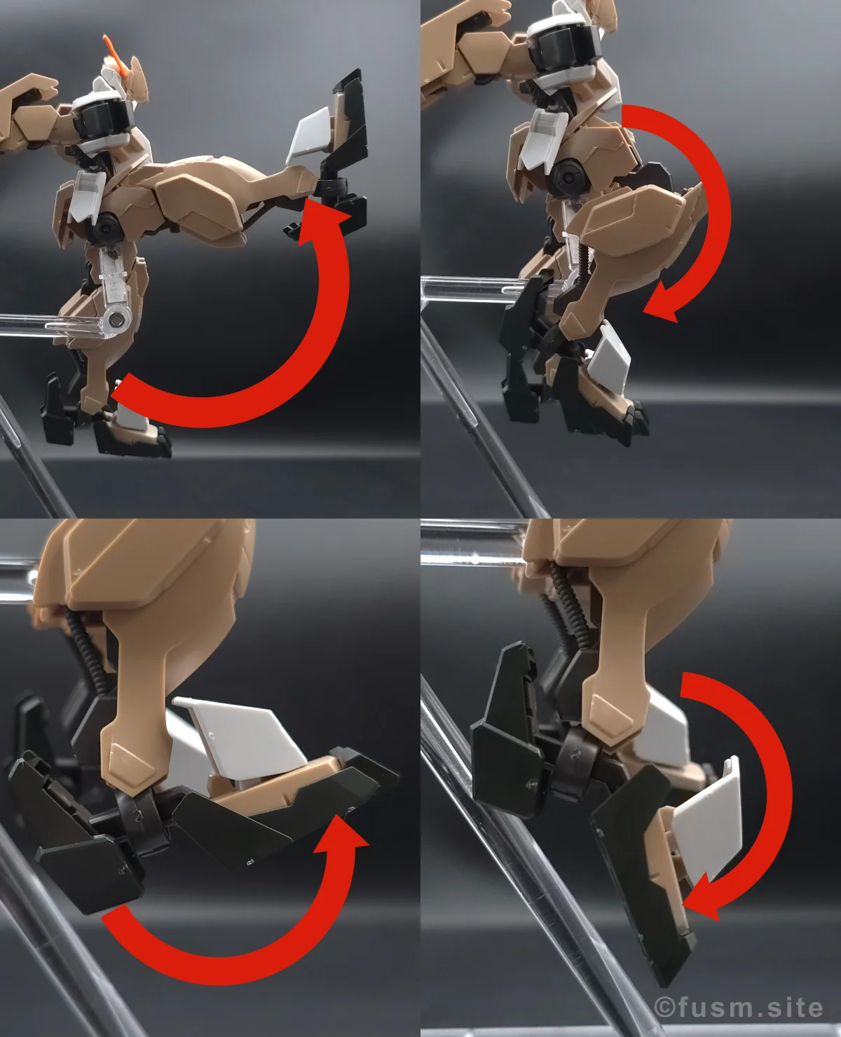 HG ガンダムグシオン リベイクフルシティ レビュー 脚部ディテール 可動域 02