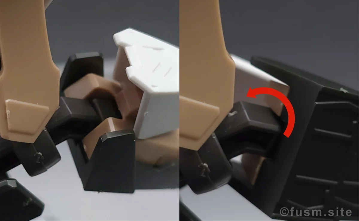 HG ガンダムグシオン リベイクフルシティ レビュー 脚部ディテール 可動域 04