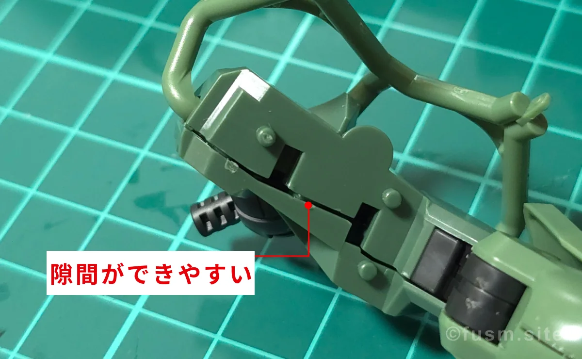 【レビュー】HG ザク(GQ) パーツ・構造・組み立て 12