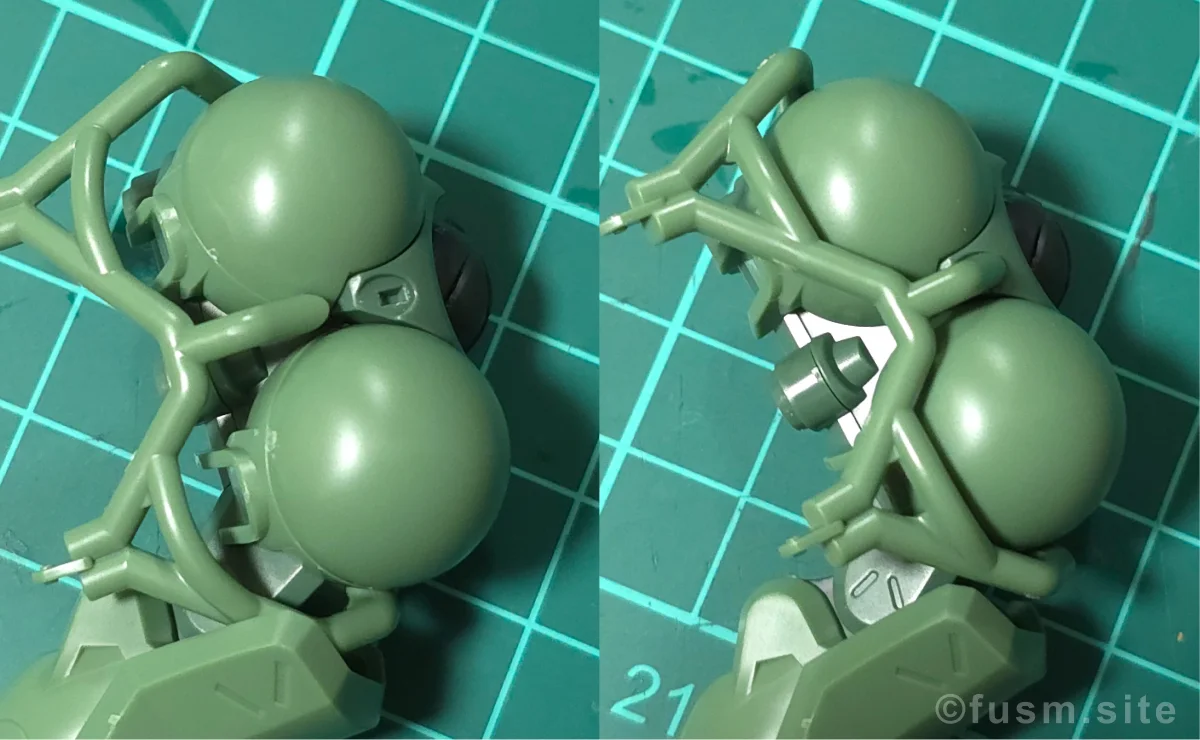 【レビュー】HG ザク(GQ) パーツ・構造・組み立て 13