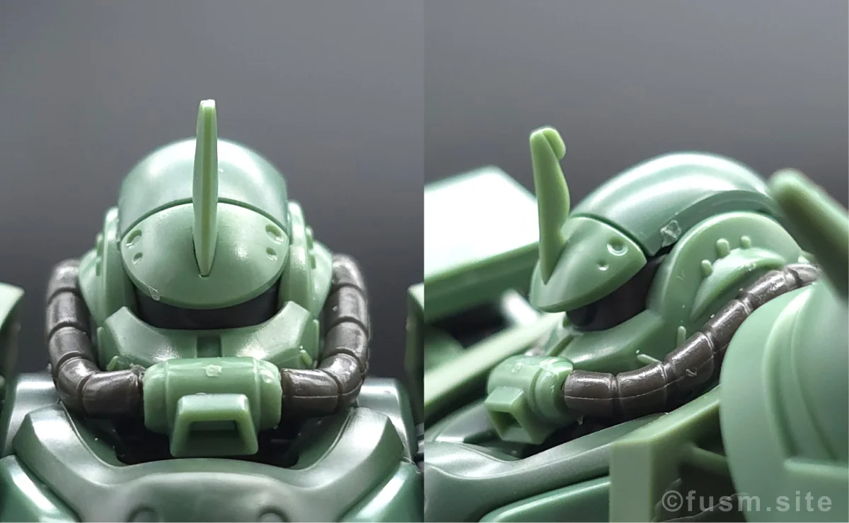 【レビュー】HG ザク(GQ) 頭部ディテール 03