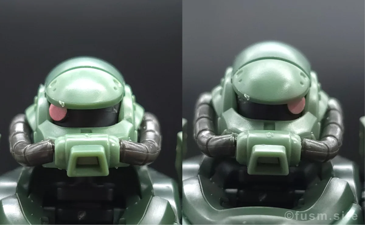 【レビュー】HG ザク(GQ) 頭部ディテール ギミック 01